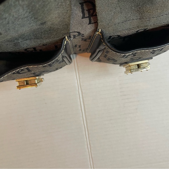 Dooney & Bourke Black and Brown Monogram Satchel - Picture 8 of 9